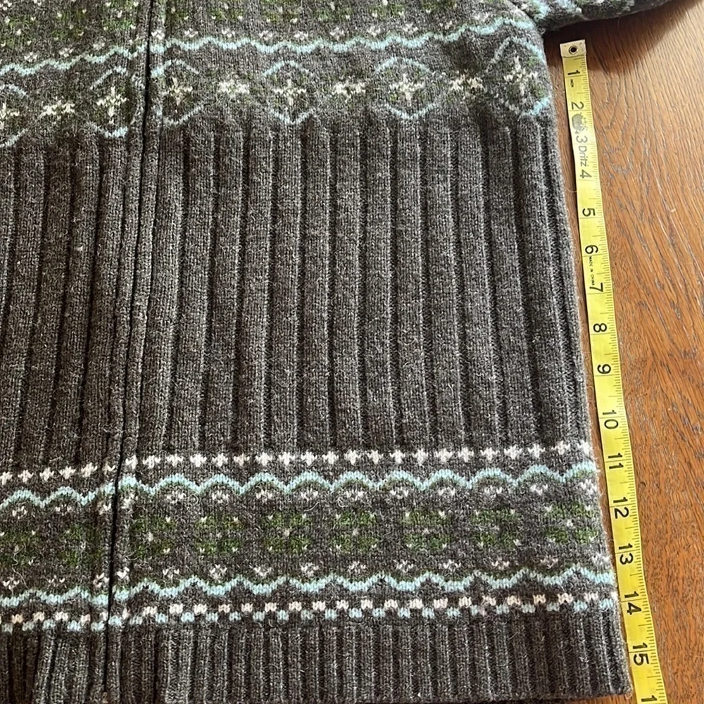 Field Gear Shetland Wool zip up cardigan size small long sleeves, dry clean